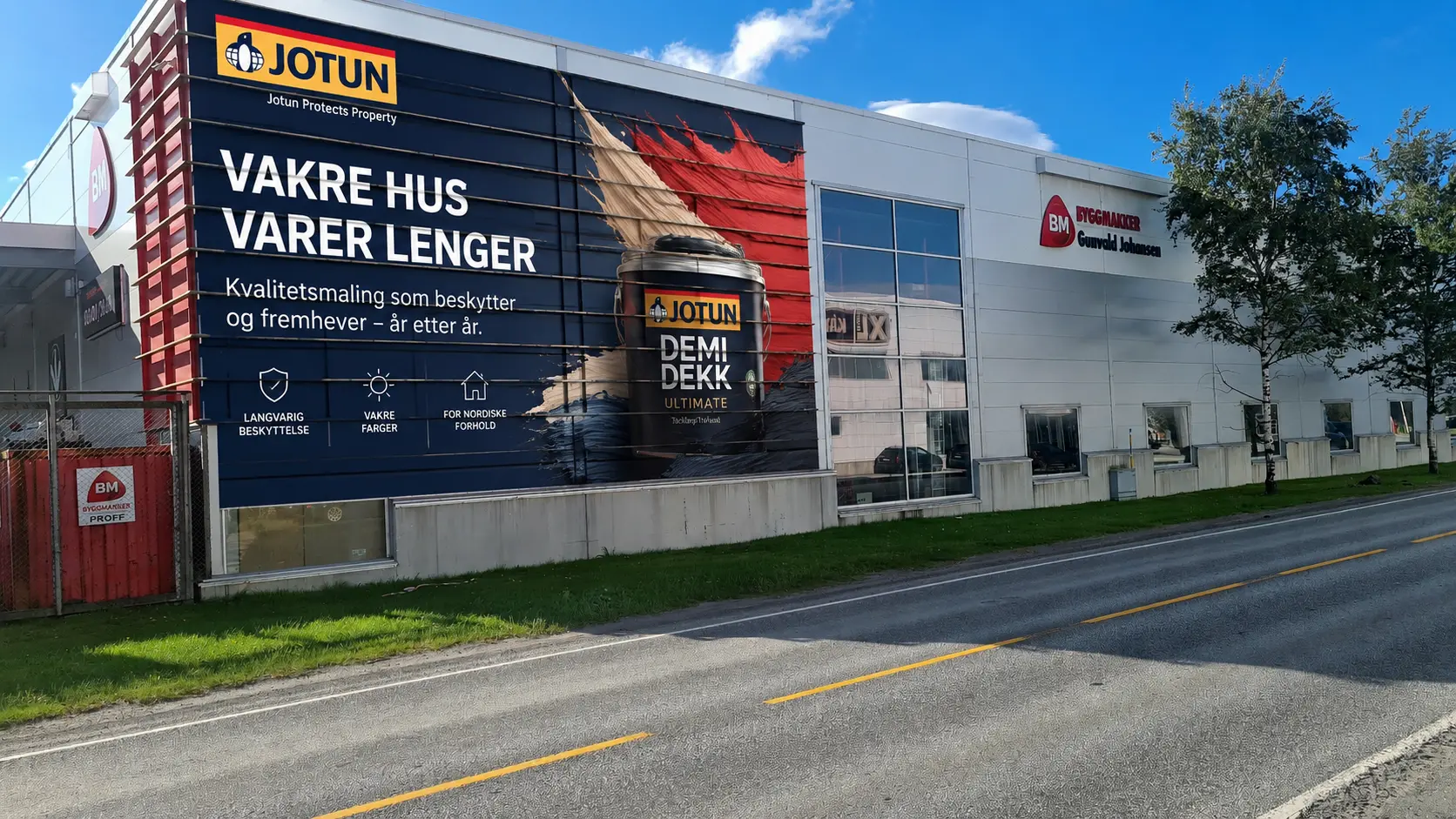 Large-format Jotun advertising installation